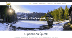 Desktop Screenshot of penzion-spicak.cz